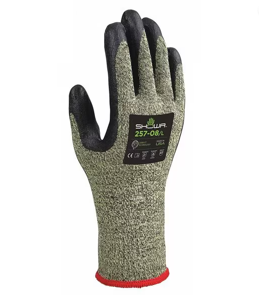 Cut Resistant Coated Gloves, A7 Cut Level, Foam Nitrile, 1 PR_Showa257